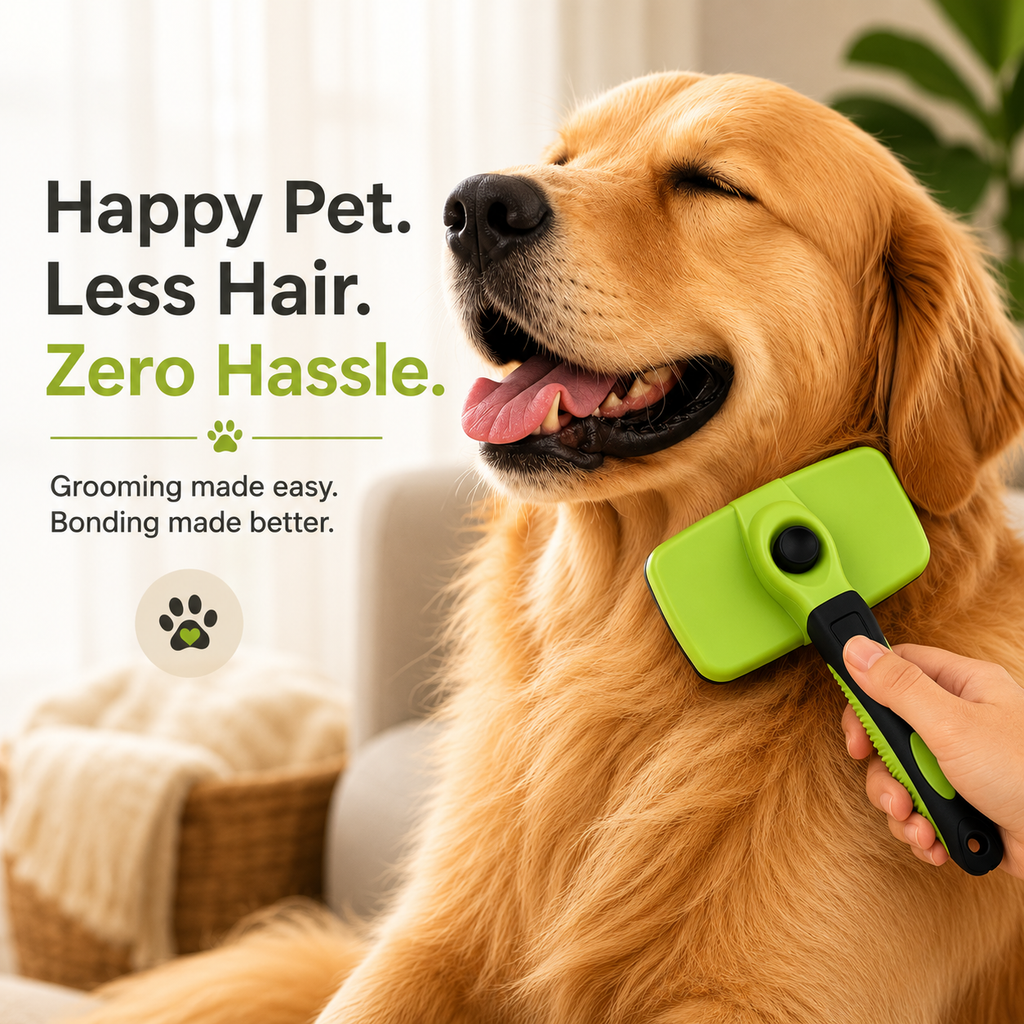 Self-Cleaning Slicker Brush