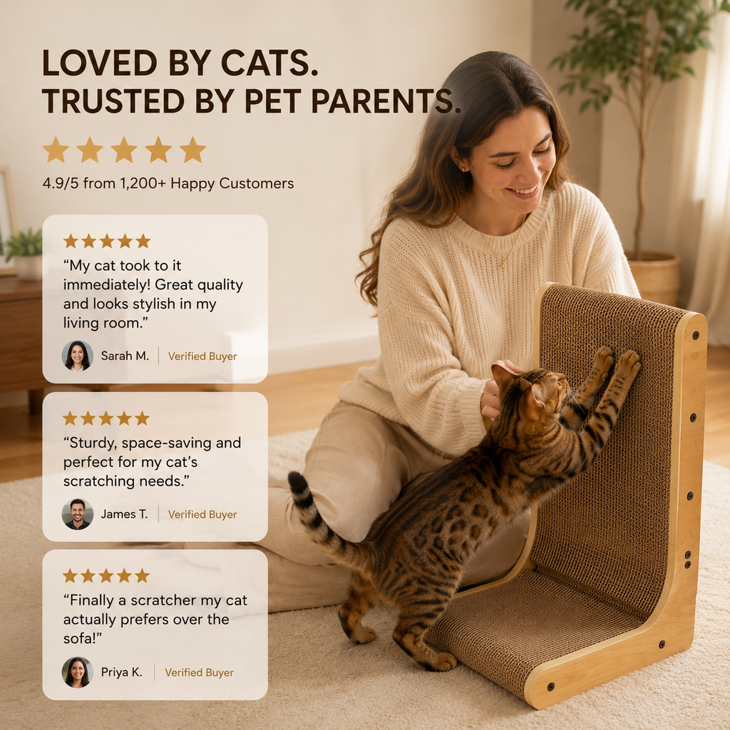 L-Shaped Vertical Cat Scratcher