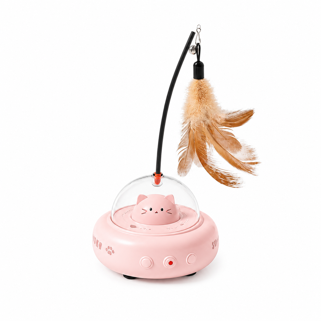 Interactive UFO Cat Teaser Toy