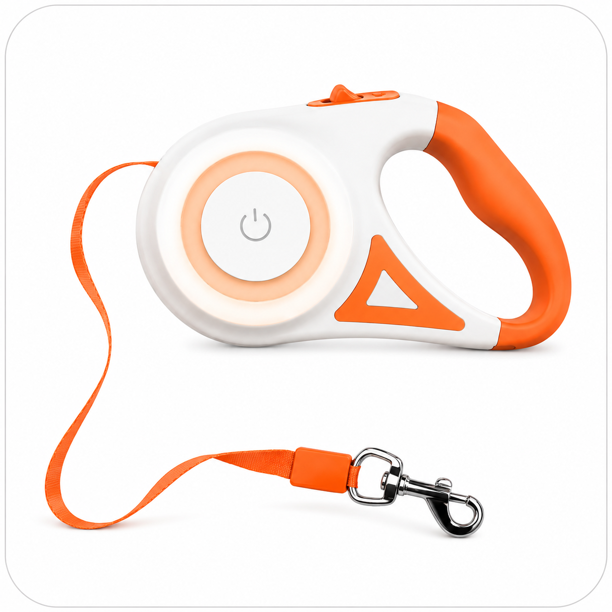 LED Spotlight Retractable Dog Leash - One-Hand Brake