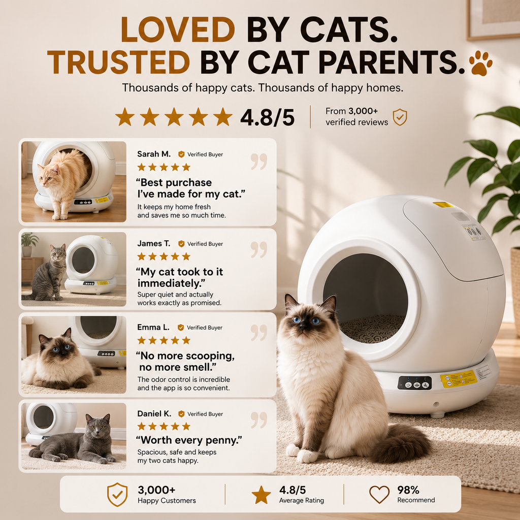 Smart Self-Cleaning Cat Litter Box