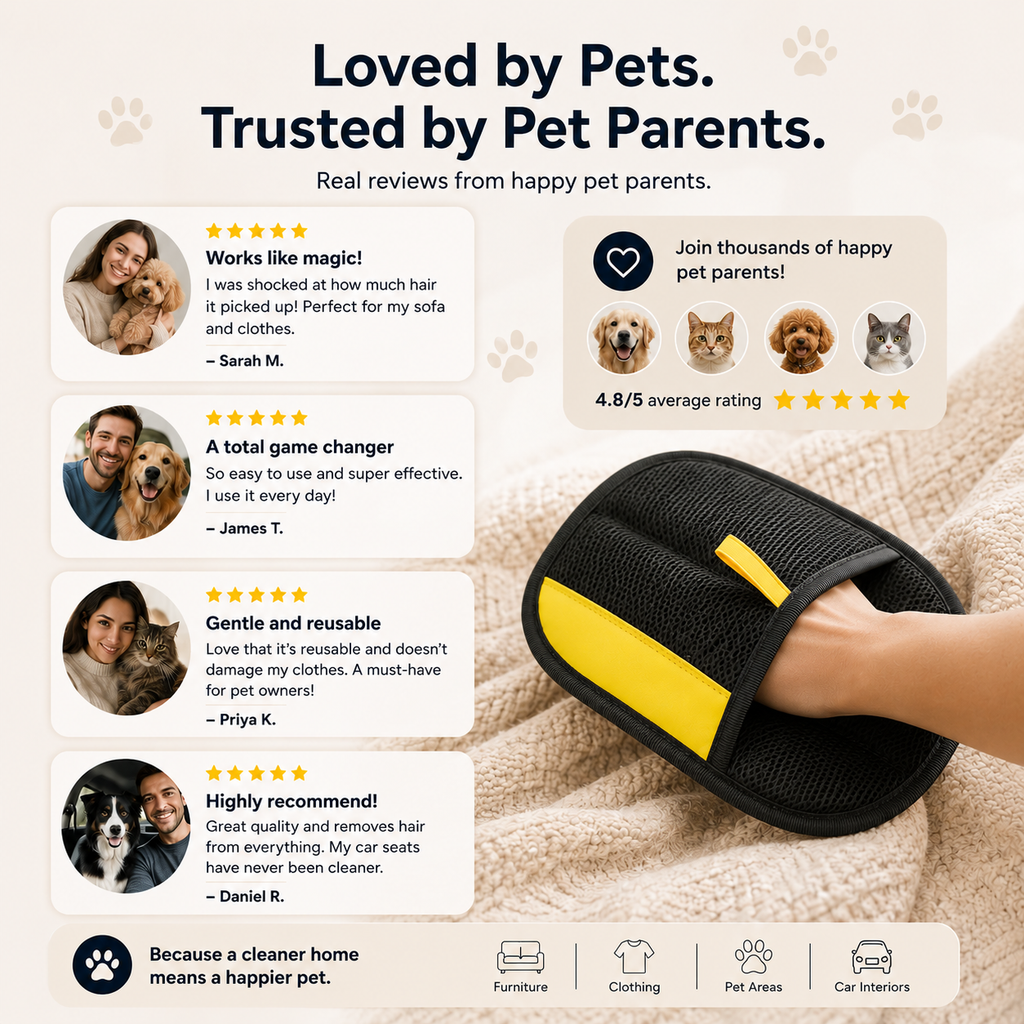 Electrostatic Pet Hair Remover Glove