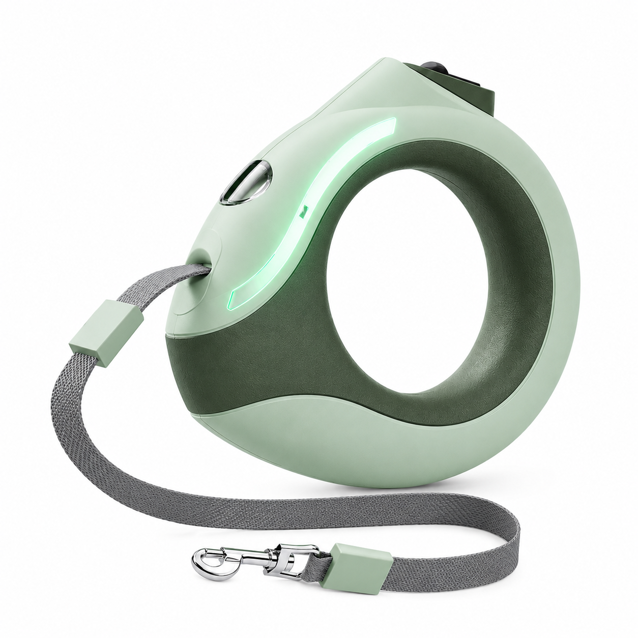 Luminous Ring Retractable Dog Leash - LED Glow