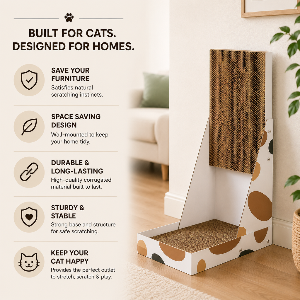 Wall-Mounted Cat Scratcher