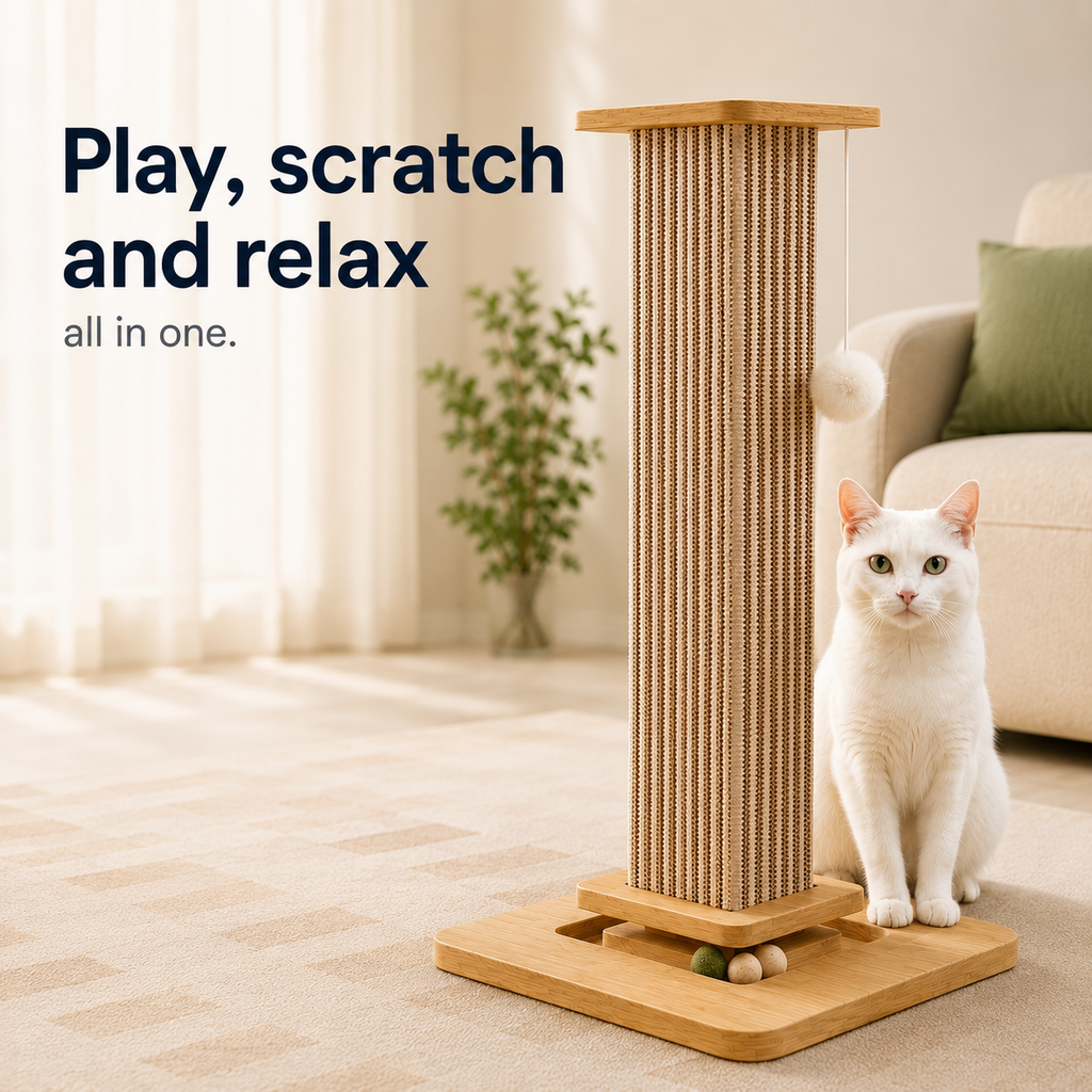 Natural Hand-Woven Sisal Cat Scratcher & Climbing Frame