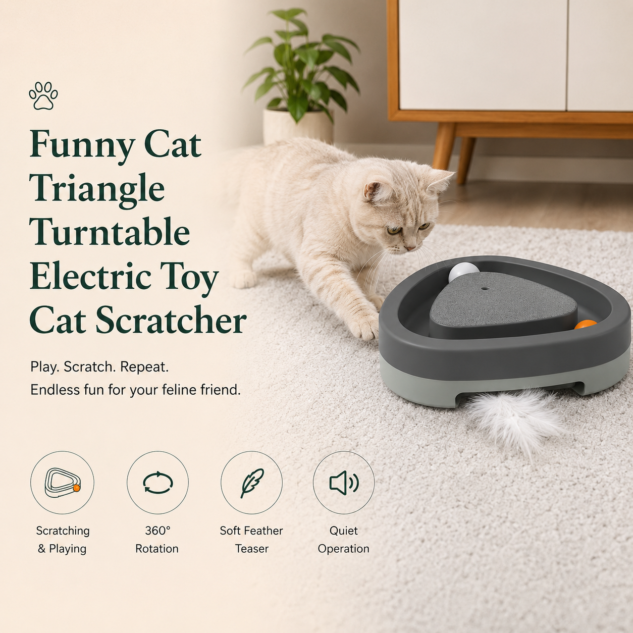 Interactive Cat Scratcher Toy
