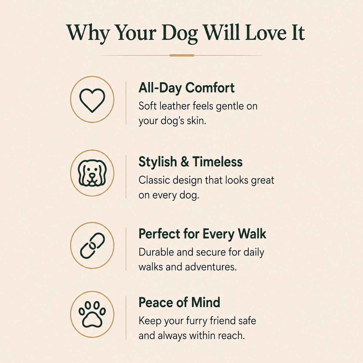 Leather GPS Tracker Dog Collar