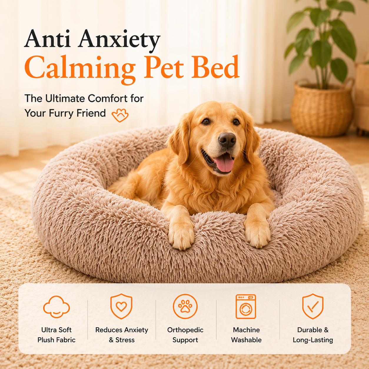 Calming Donut Pet Bed