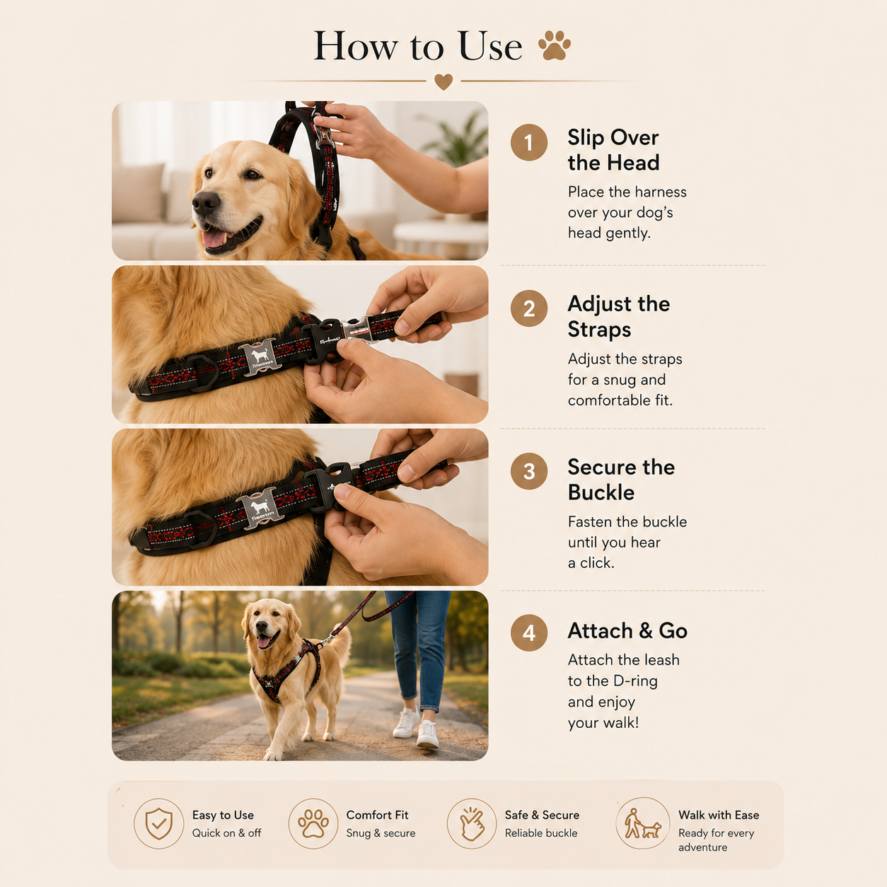 ⭐Dog Collar Harness Large Dog Training