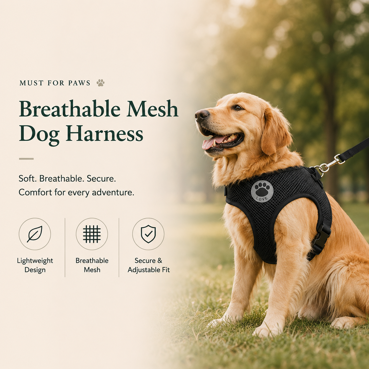 Breathable Mesh Dog Harness