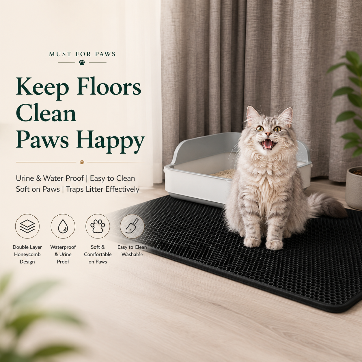 Honeycomb Cat Litter Mat