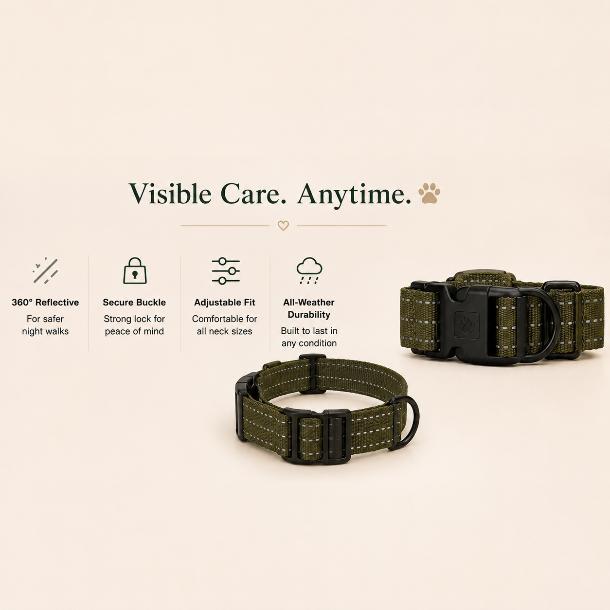 Reflective Quick-Release Dog Collar