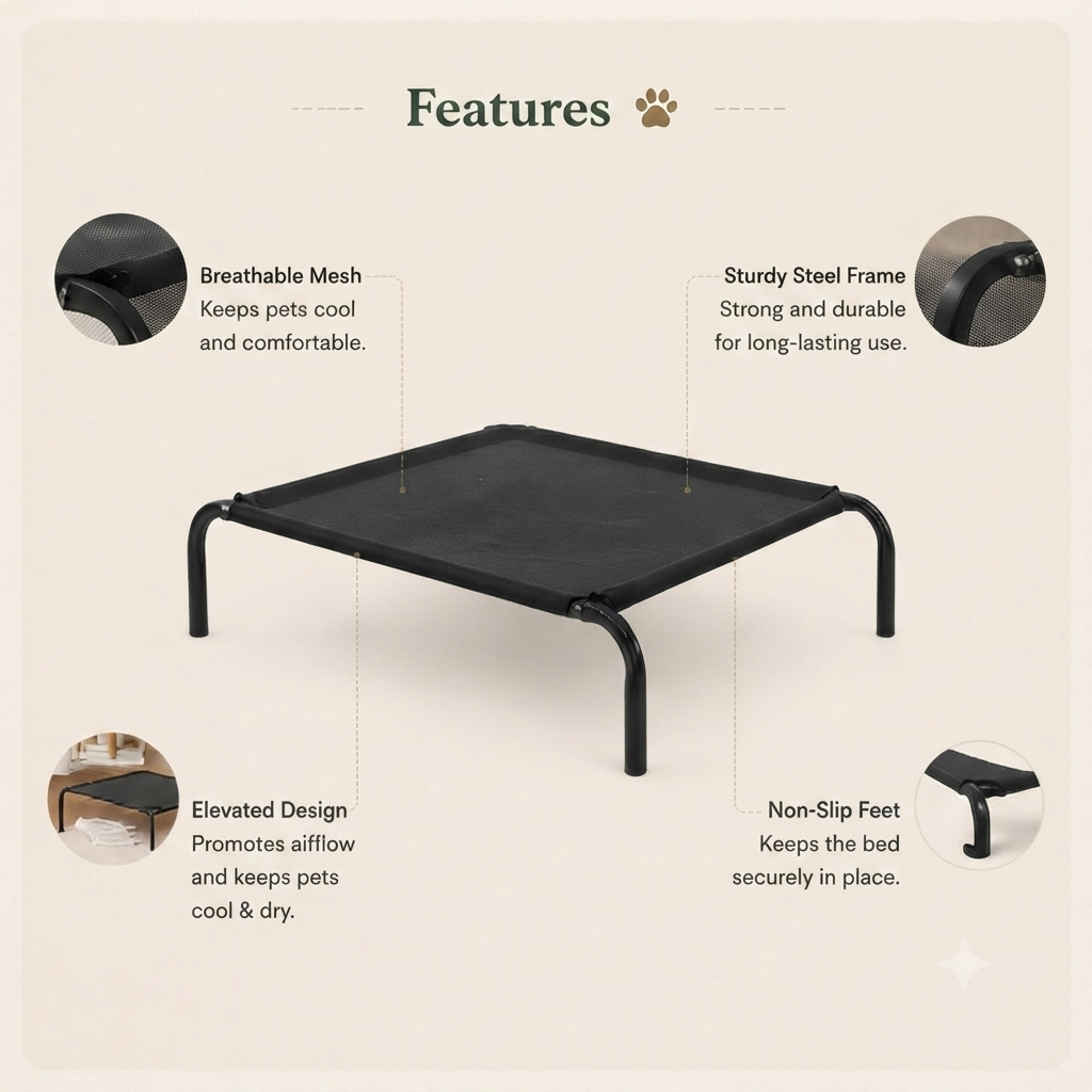 Elevated Mesh Pet Bed