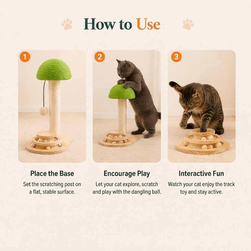 Mushroom Cat Scratching Post