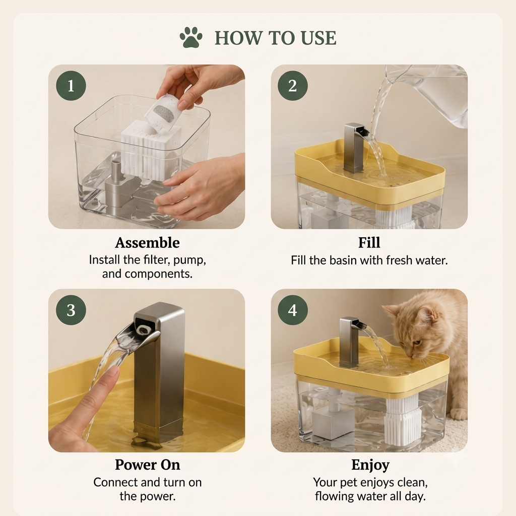 Automatic Cat Water Fountain