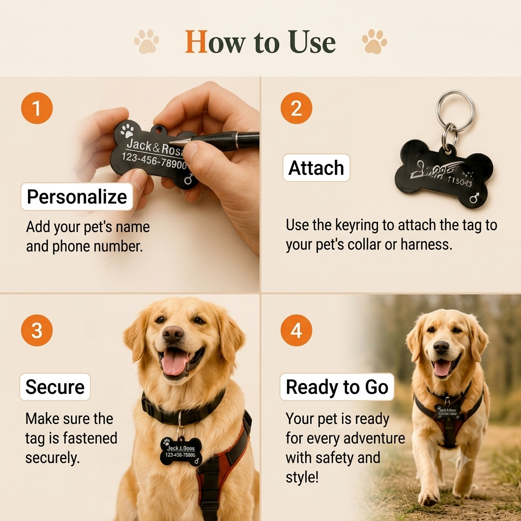 Personalized Stainless Steel Pet ID Tag