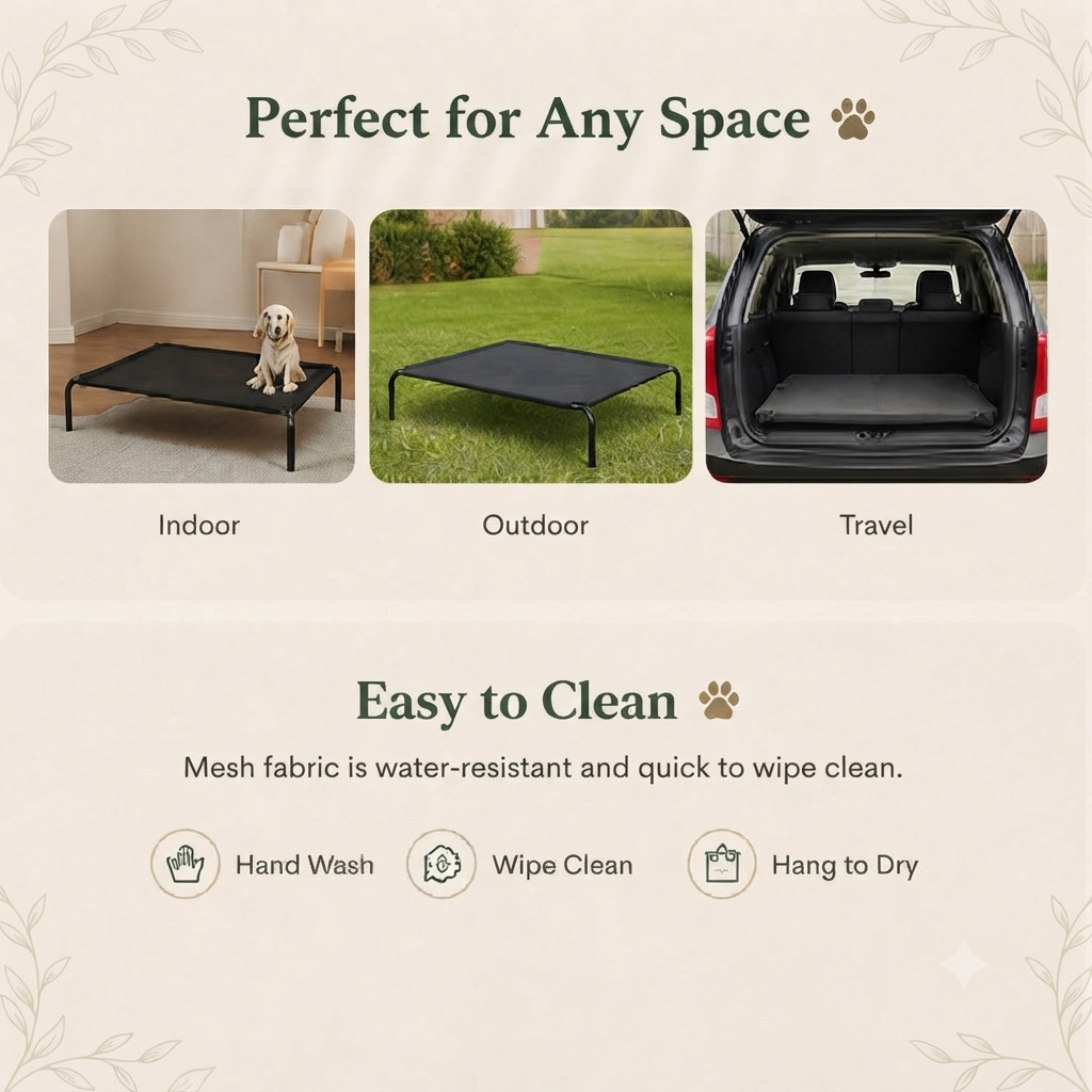 Elevated Mesh Pet Bed
