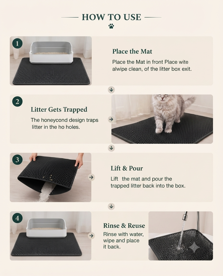 Honeycomb Cat Litter Mat