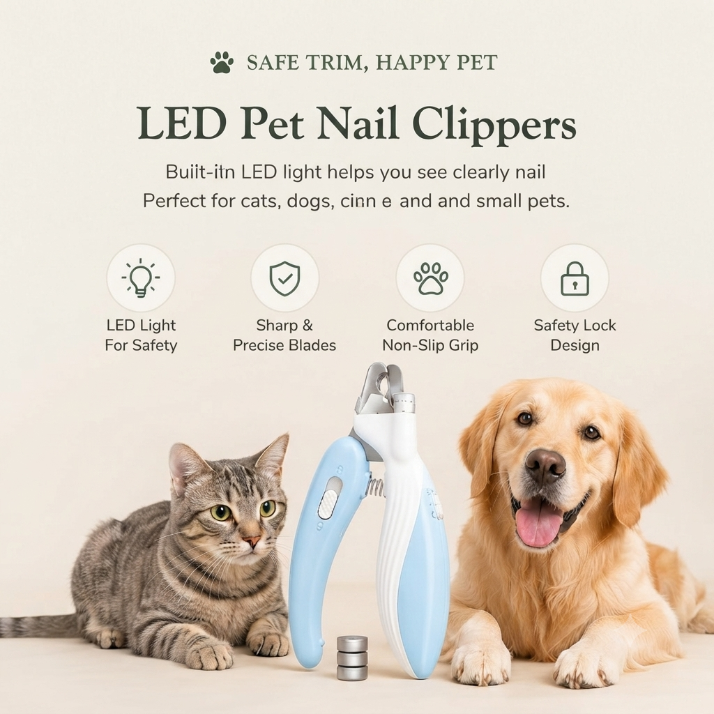 2-in-1 LED Pet Nail Clipper & Grinder