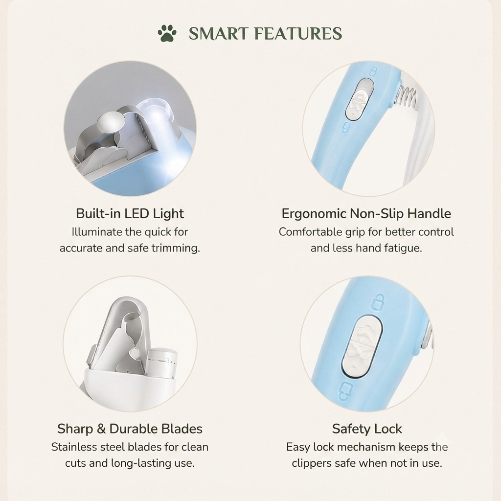 2-in-1 LED Pet Nail Clipper & Grinder