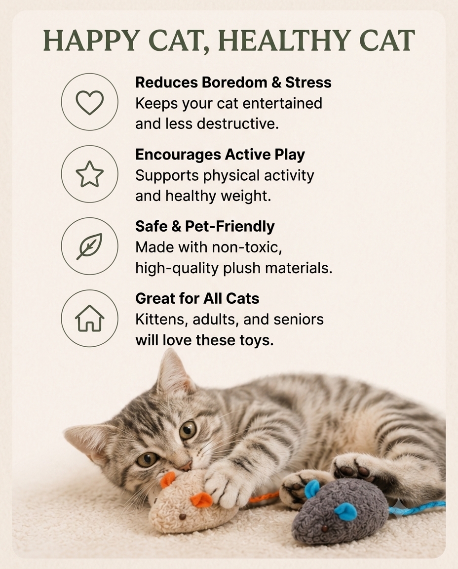 Plush Catnip Mouse Toy