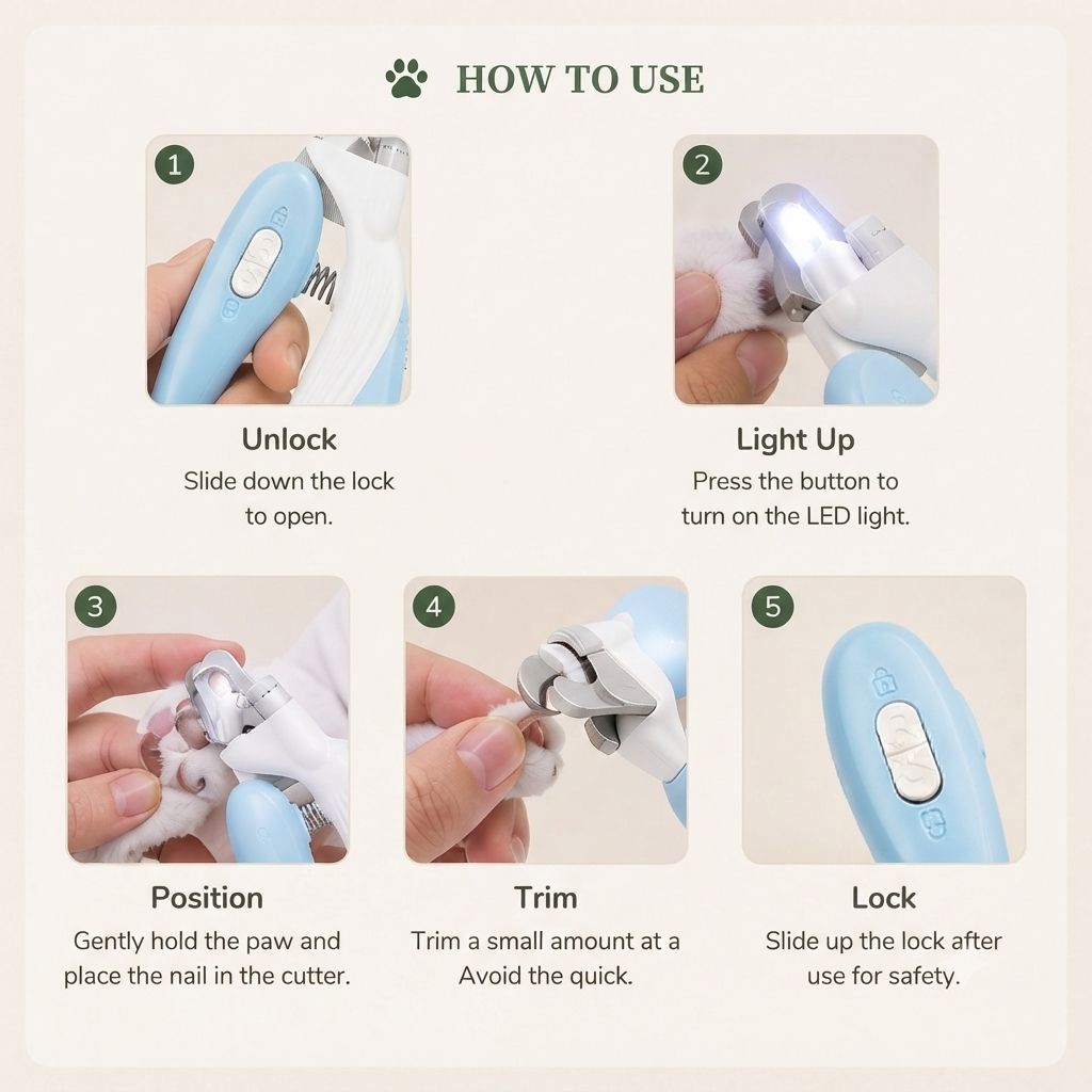 2-in-1 LED Pet Nail Clipper & Grinder