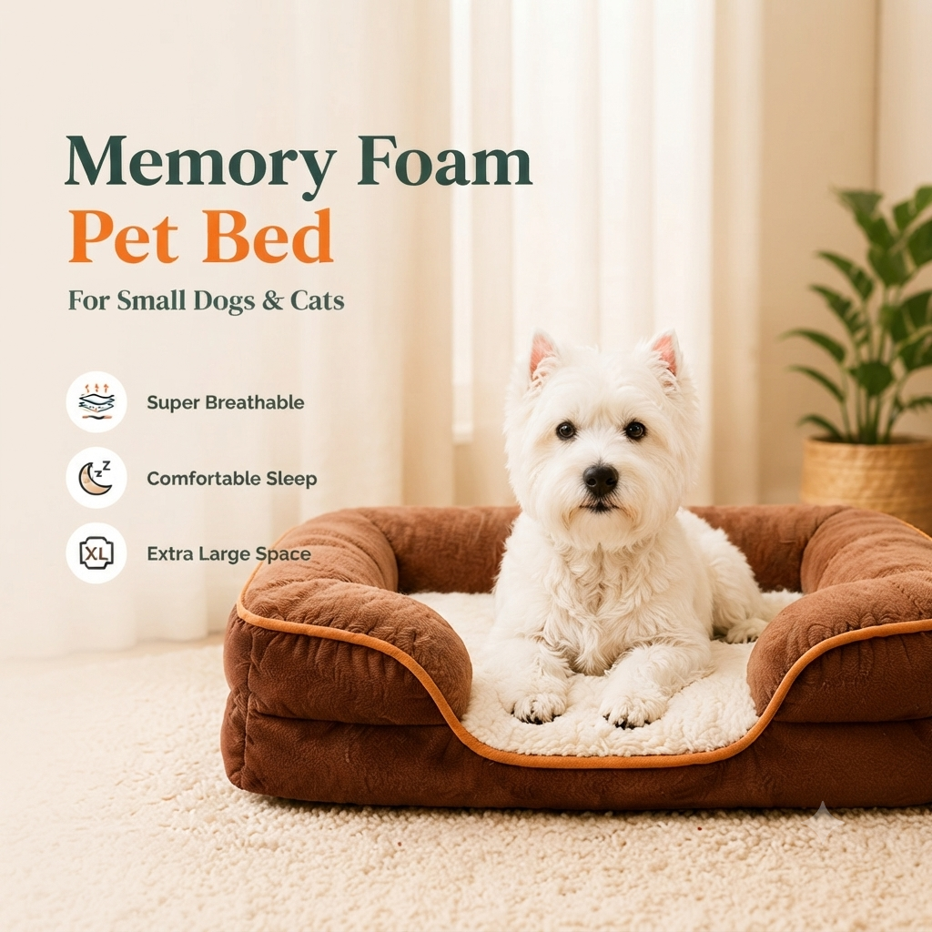 Orthopedic Memory Foam Pet Bed