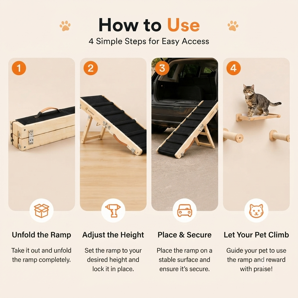 Adjustable Foldable Pet Ramp