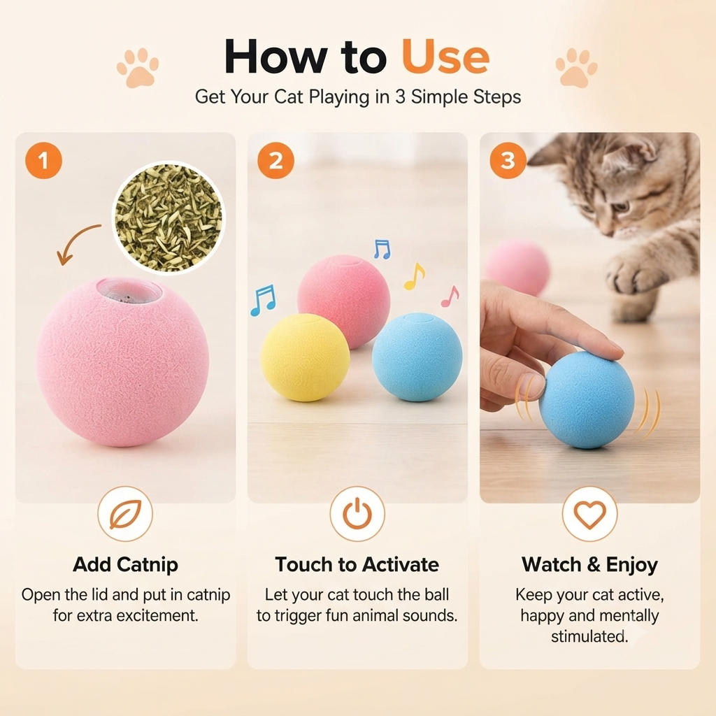 Interactive Catnip Cat Ball