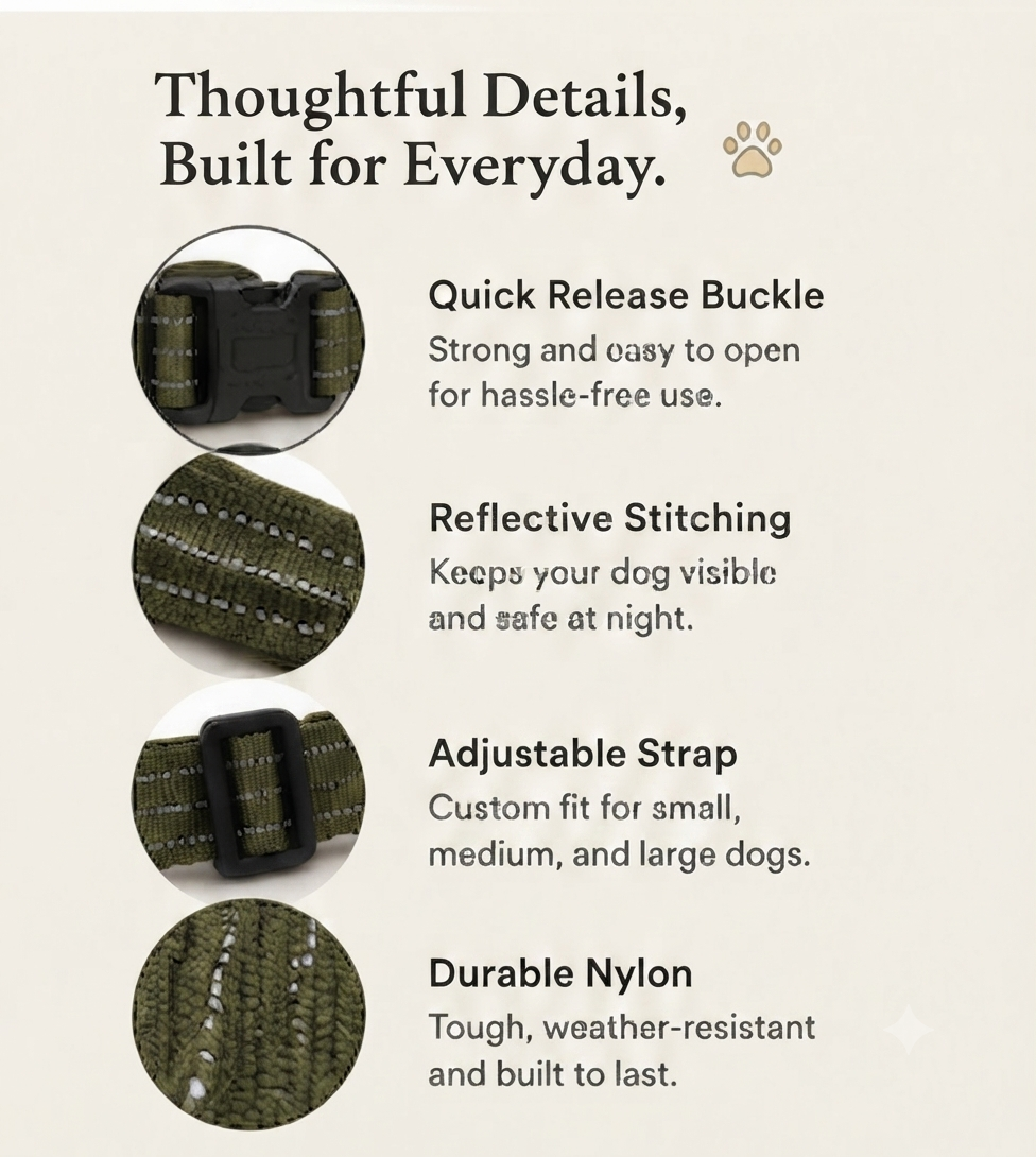 Reflective Quick-Release Dog Collar