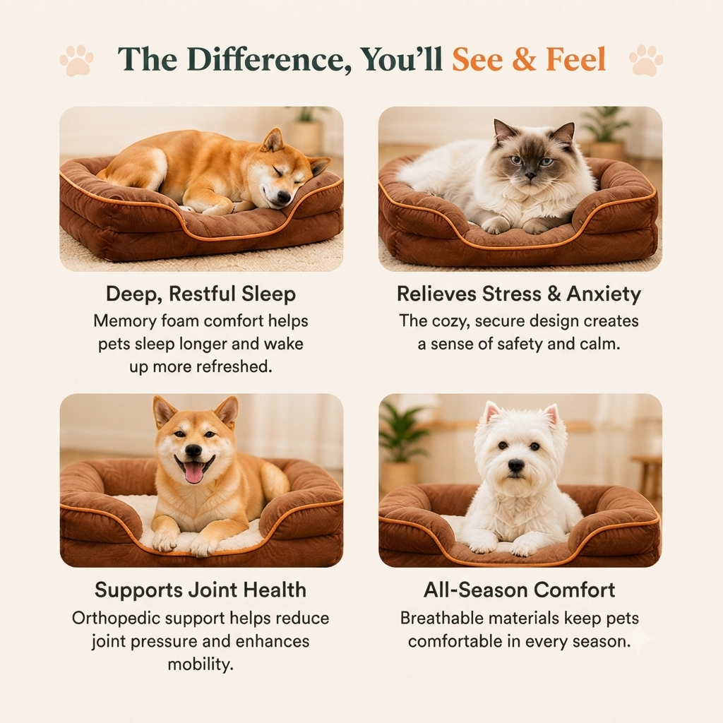 Orthopedic Memory Foam Pet Bed