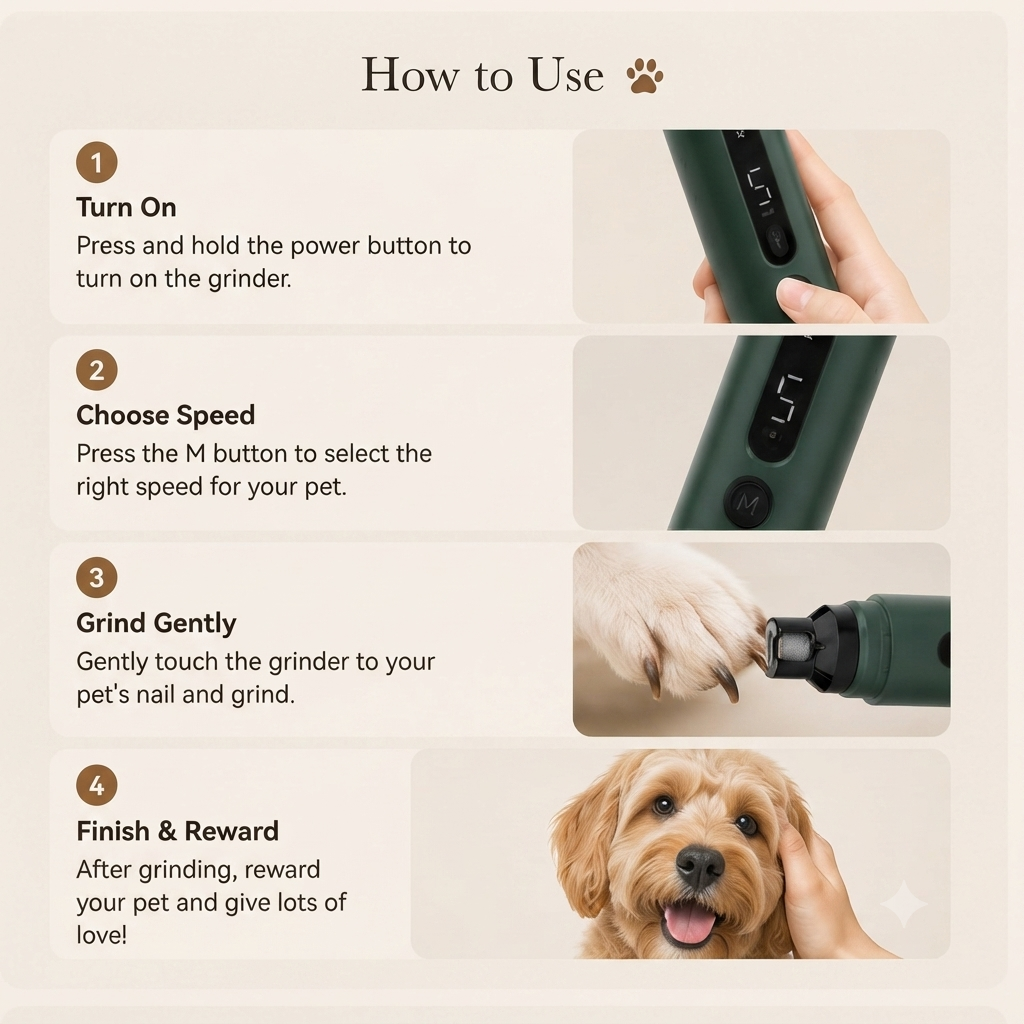 Rechargeable Pet Nail Grinder