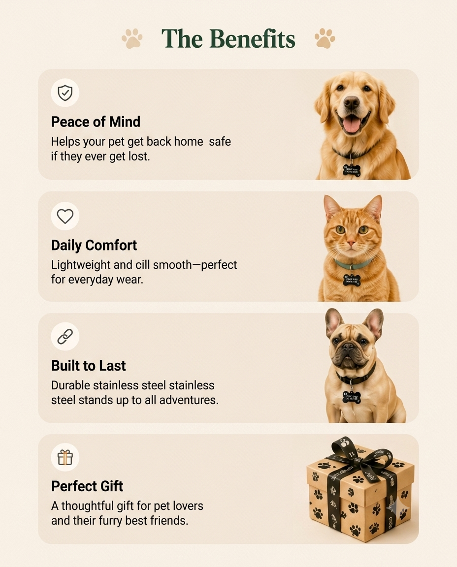 Personalized Stainless Steel Pet ID Tag