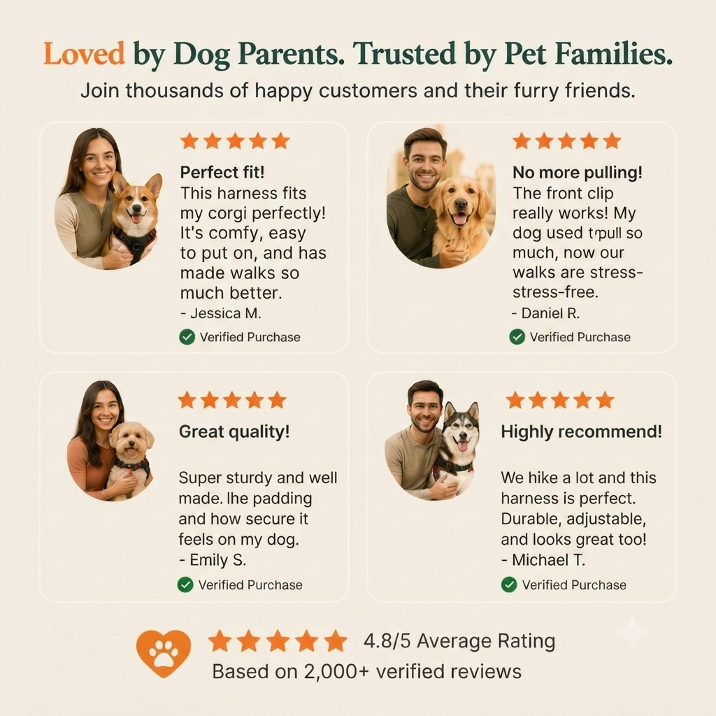No-Pull Reflective Dog Harness