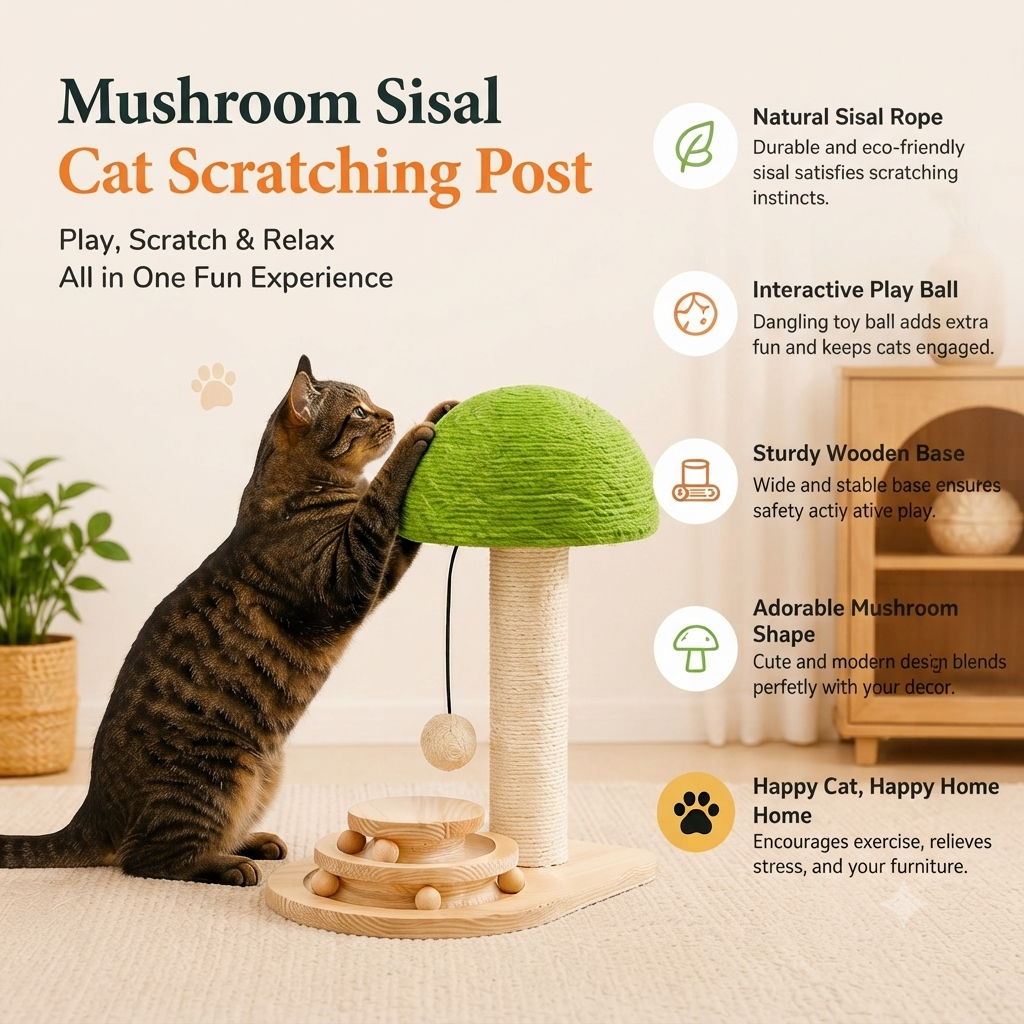 Mushroom Cat Scratching Post