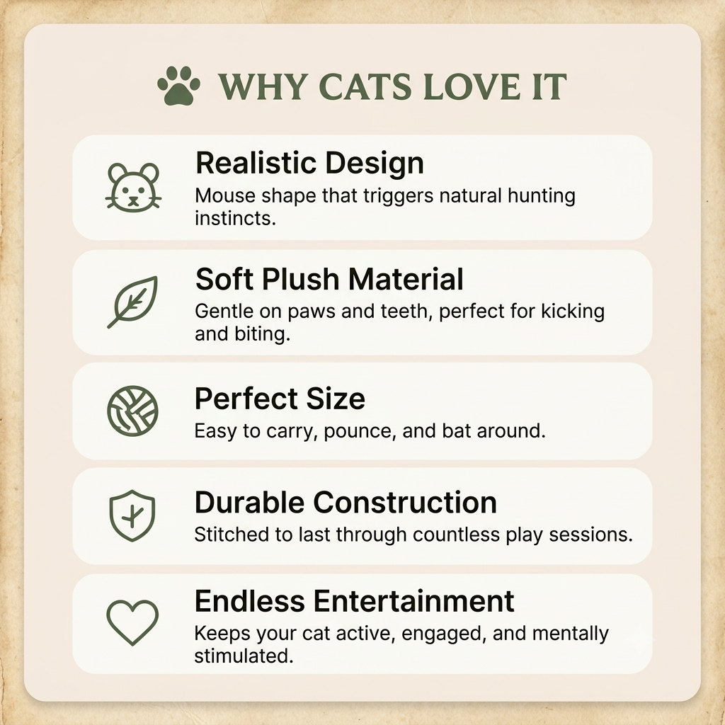 Plush Catnip Mouse Toy