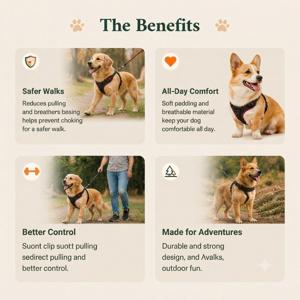 No-Pull Reflective Dog Harness