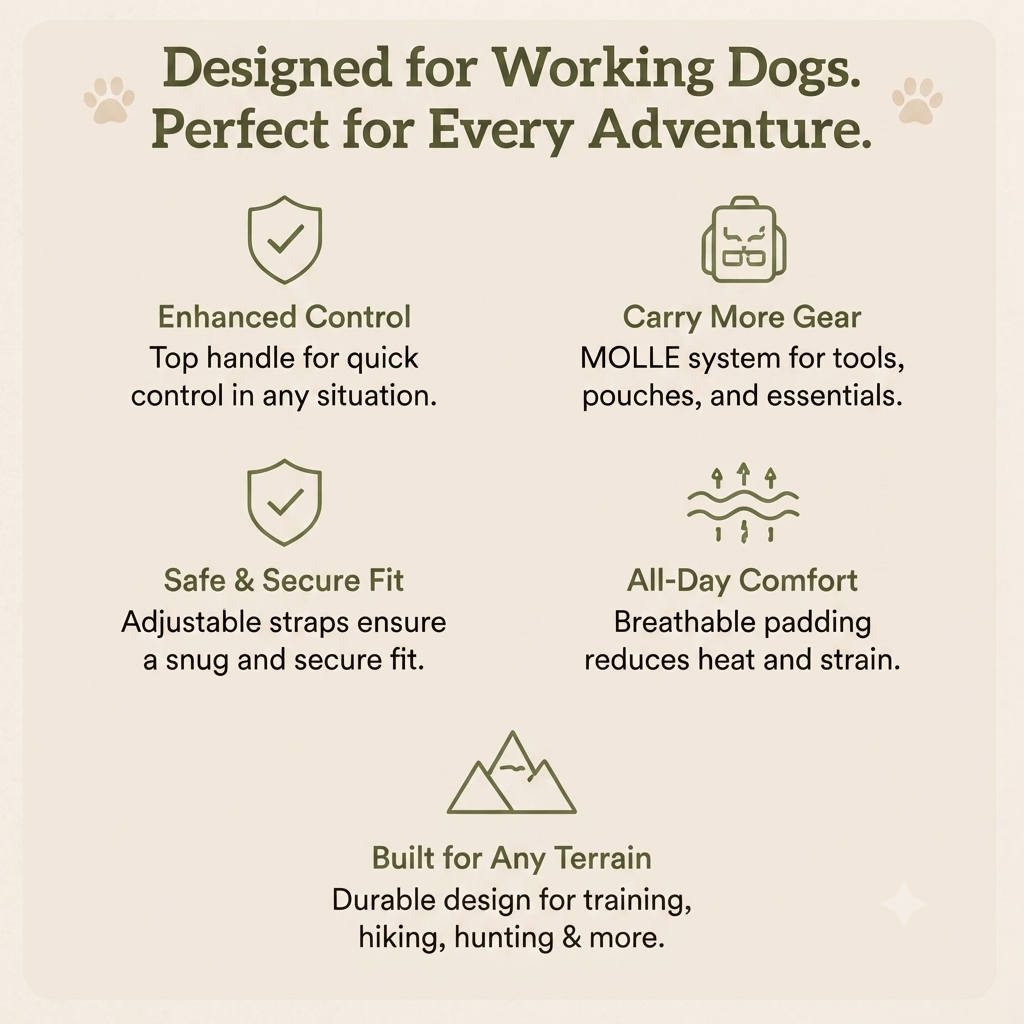 Tactical MOLLE Dog Harness