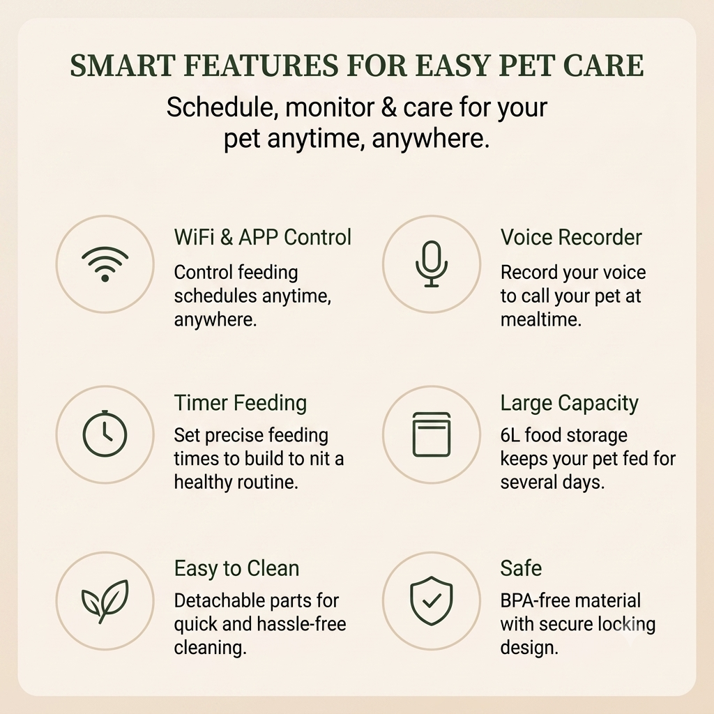 Smart WiFi Automatic Pet Feeder