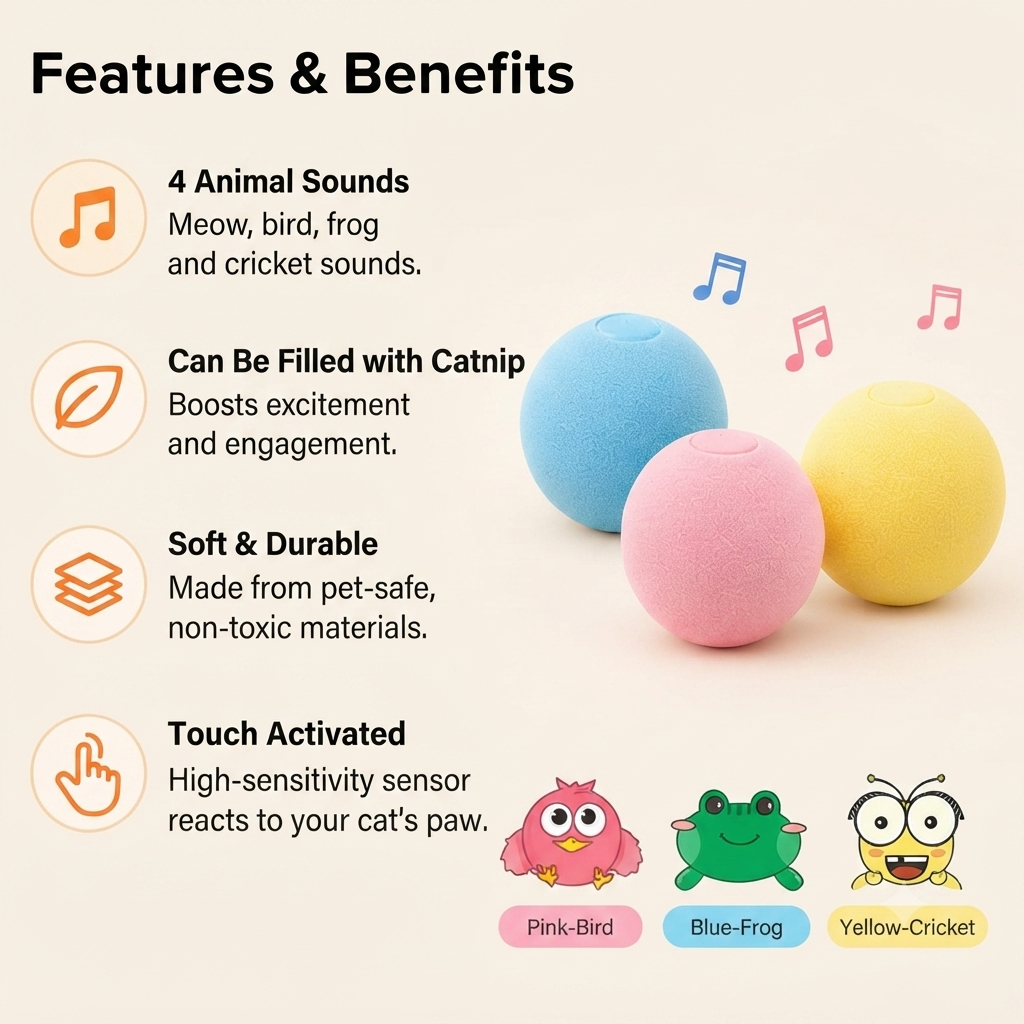 Interactive Catnip Cat Ball