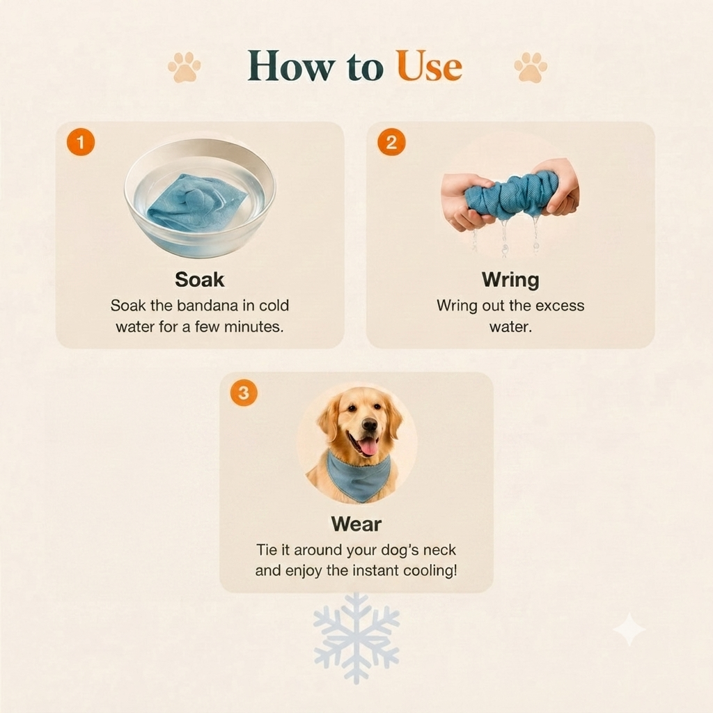 Instant Cooling Pet Bandana