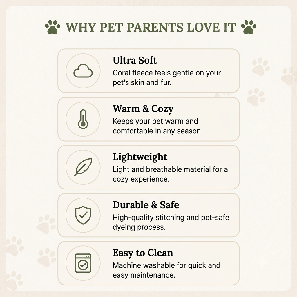 Coral Fleece Pet Blanket