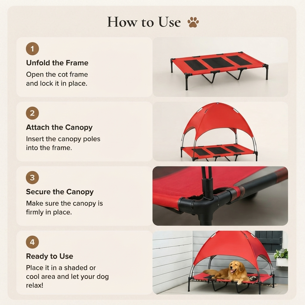 Dog Cot Cooling Pet Bed