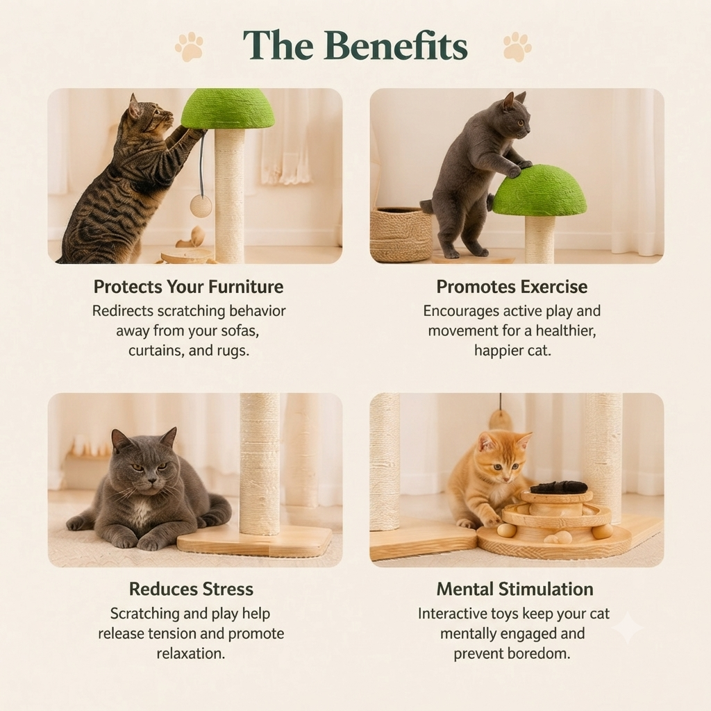 Mushroom Cat Scratching Post