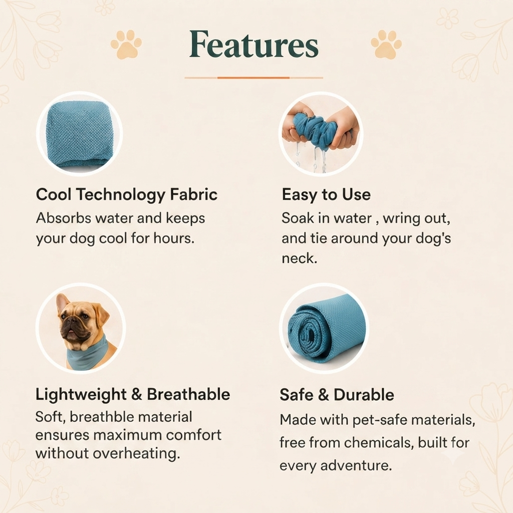 Instant Cooling Pet Bandana