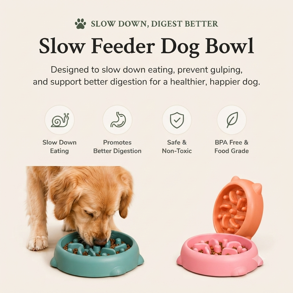 Slow Feeder Pet Bowl