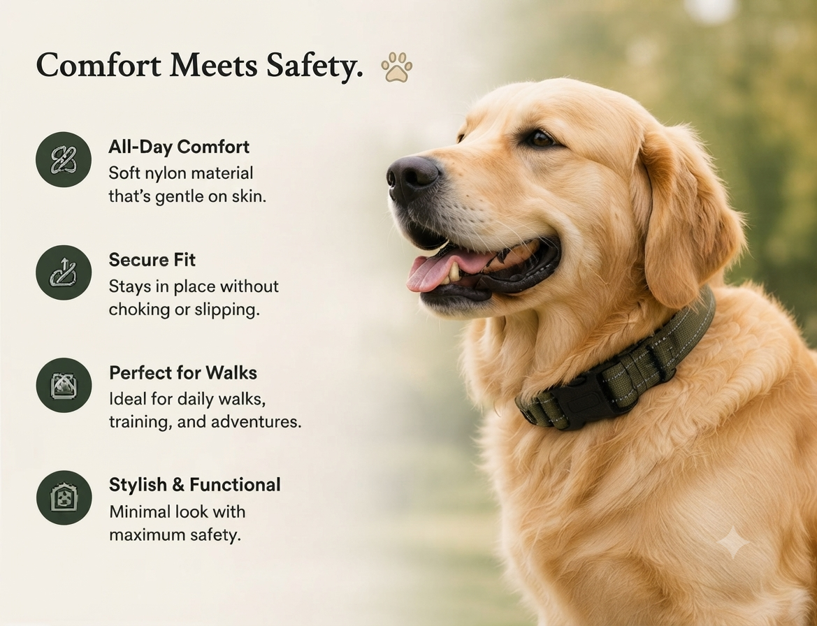 Reflective Quick-Release Dog Collar