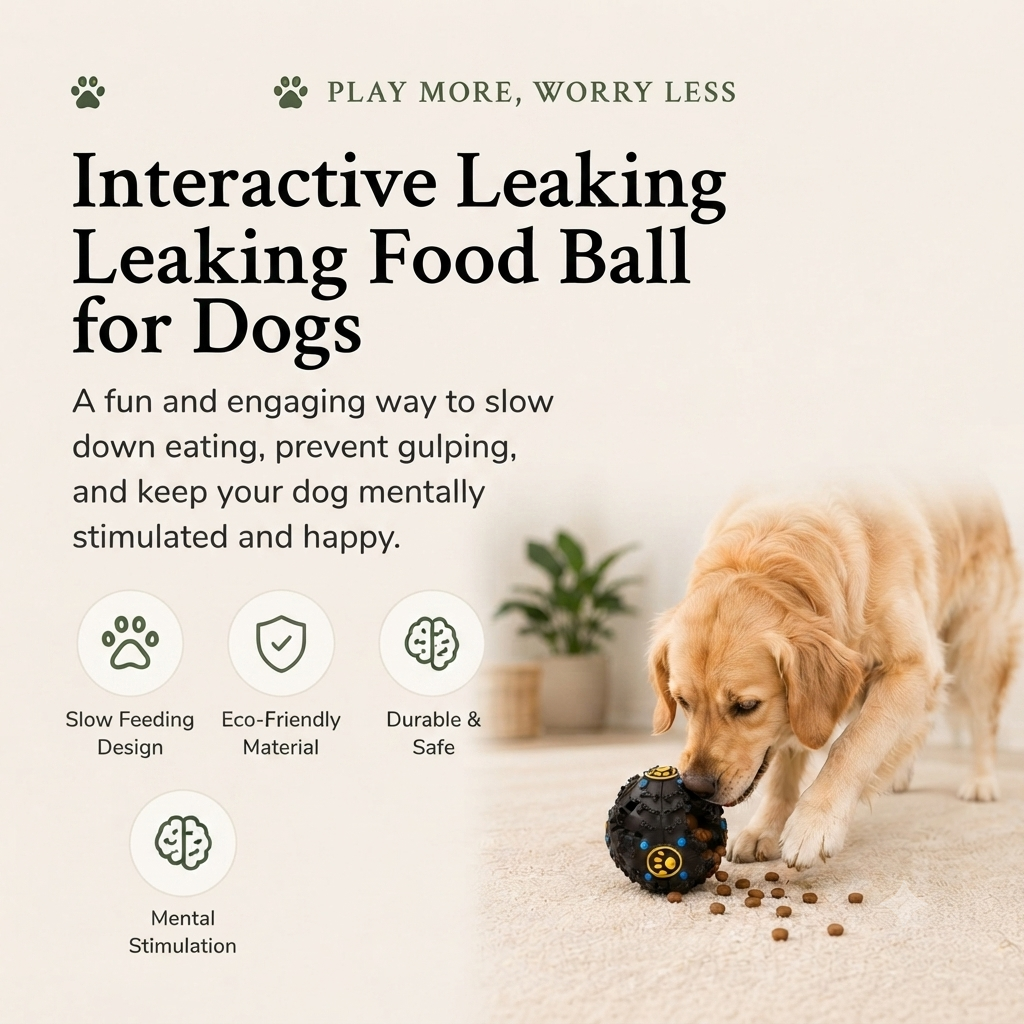 Interactive Dog Treat Dispensing Ball