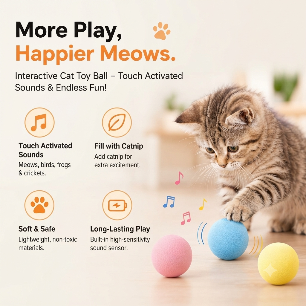 Interactive Catnip Cat Ball
