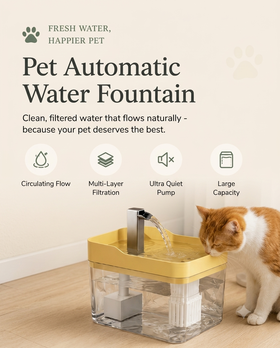 Automatic Cat Water Fountain